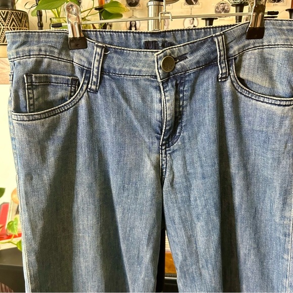 KUT from the Kloth Wide Leg Crop Jeans Fray Hem - Picture 4 of 11